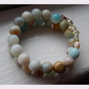 Shades Of The Ocean Memory Wire Bracelet | OOAK